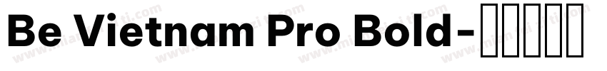 Be Vietnam Pro Bold字体转换